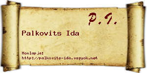 Palkovits Ida névjegykártya